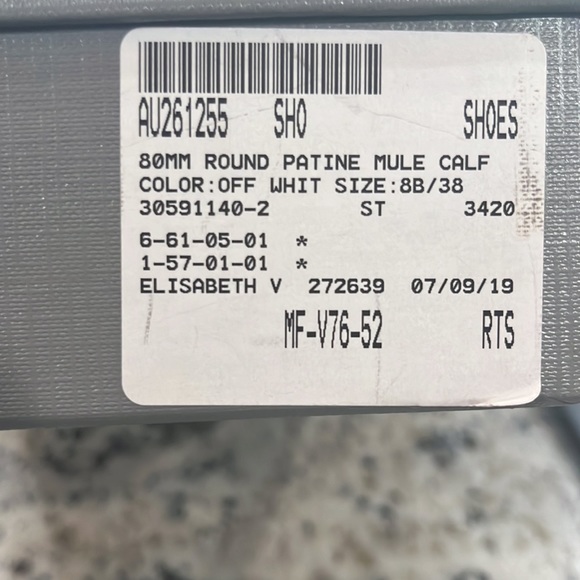 BALENCIAGA 80 MM OPTIC WHITE HEELED MULES, CALF LEATHER, made Italy - Picture 14 of 16